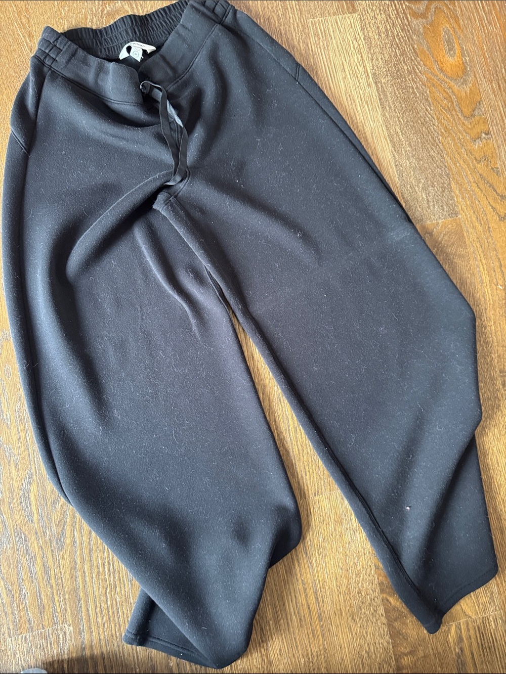 Spanx Black Cozy Drawstring Sweatpants
